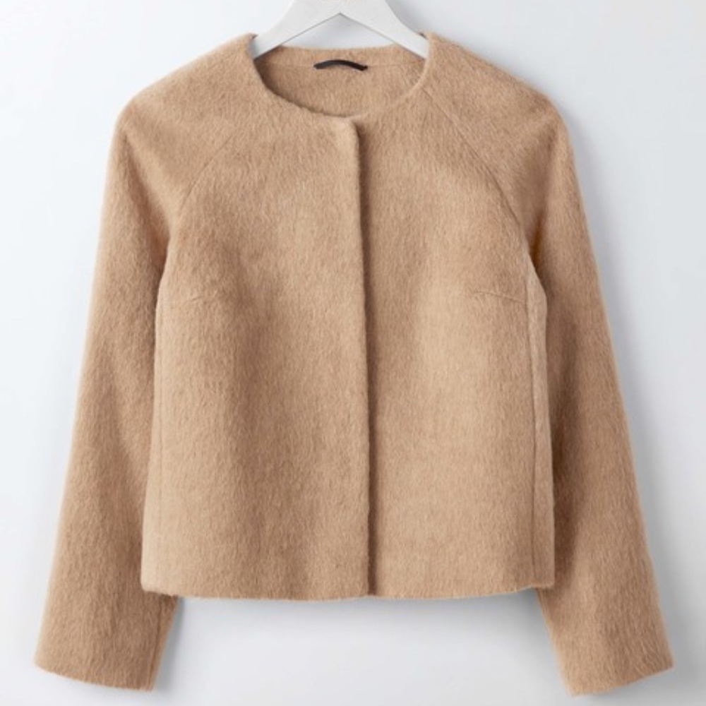Boden Sienna wool mohair tan jacket us4 uk8